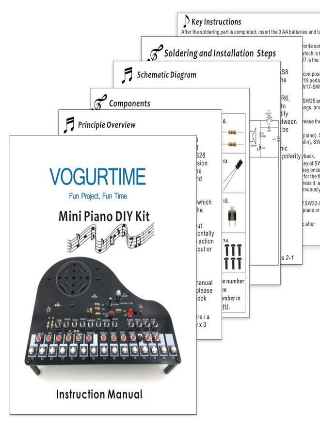 VOGURTIME DIY Piano Soldering Project Kit Electronics Solder Practice Kit, Great STEM Project and Gift, Multi-Function - Image 3